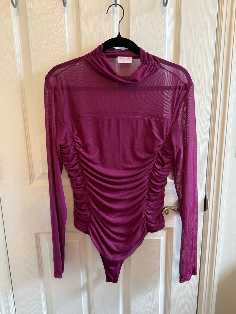 XL like new purple sheer bodysuit